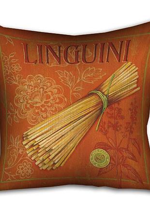 Подушка з принтом габардинова linguini 30x30 (3p_pw023)