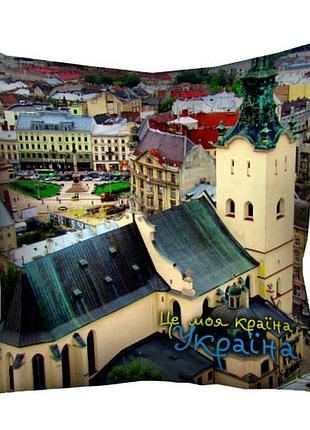 Подушка c принтом габардиновая це моя країна україна 30x30 (3p_ukr067)