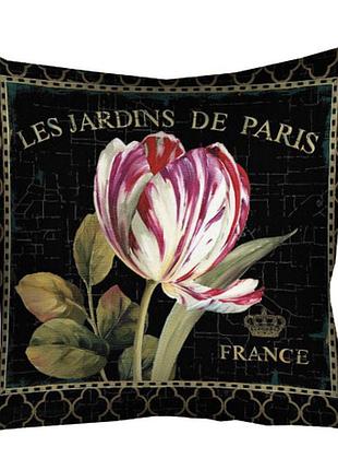 Подушка c принтом габардиновая les jardins de paris 30x30 (3p_8m043)