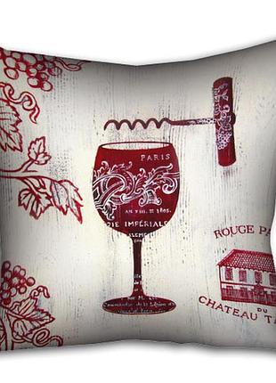 Подушка c принтом габардиновая vino 30x30 (3p_pw009)