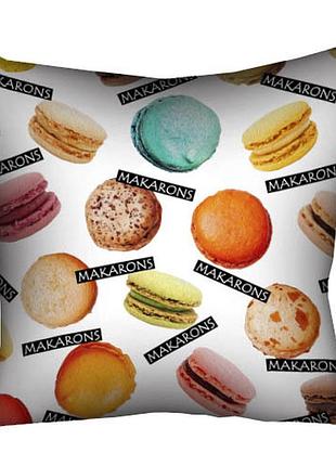 Подушка з принтом габардинова makarons 40x40 (4p_swe030)