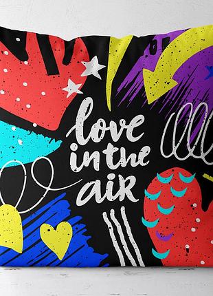 Подушка c принтом габардиновая love in the air 40x40 см (4p_18l071)