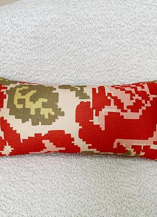 Подушка для дивана бархатная ось така квітка 50x24 см (52bp_23j013)