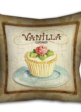 Подушка c принтом габардиновая vanilla 40x40 (4p_pw050)