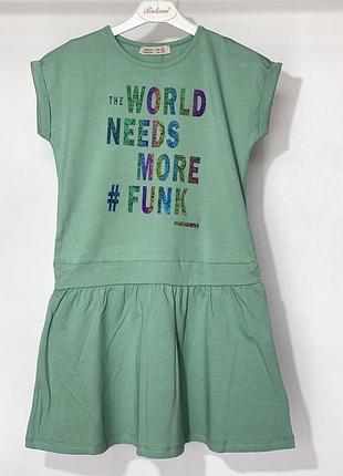 Платье для девочки toontoy 11279 116 см зеленый