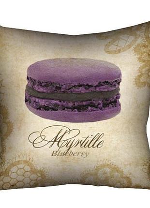 Подушка c принтом габардиновая macaroons myrtille 50x50 (5p_swe014)