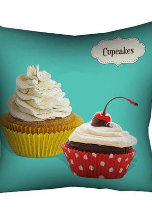 Подушка c принтом габардиновая cupcakes 40x40 (4p_swe001)
