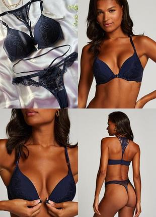Темно-синій комплект білизни hunkemoller