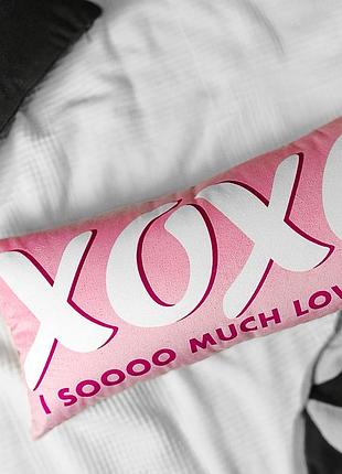 Подушка для дивана бархатная хохо i soooo much love you 50x24 см (52bp_21l010)