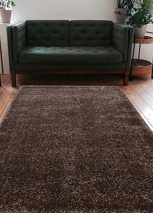 Ковер 3.0x4.0м коричневый с высоким ворсом fantasy brown 12500/90
