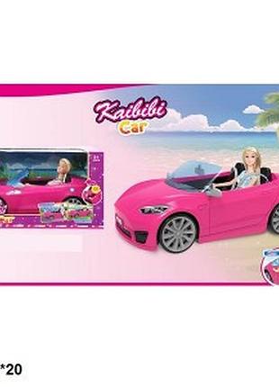 Машина для ляльки барбі з лялькою в комплекті троянд.кор.35*20*20, (wg212)