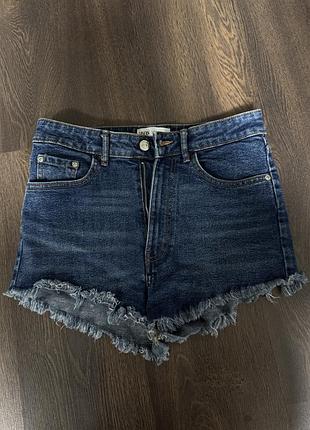 Джинсові шорти zara, темний джинс, 38 розмір