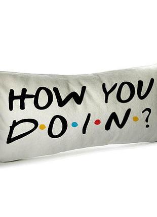 Подушка для дивана бархатная how you doin? 50х24 см (52bp_dr004)