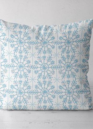 Подушка декоративная soft сніжинки 45x45 см (45pst_23ng018)