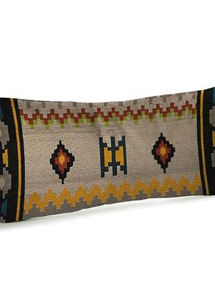 Подушка для дивана бархатная буковинський стиль 50x24 см (52bp_23j001)