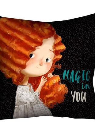 Подушка з принтом габардинова magic in you 50x50 (5p_19f031)