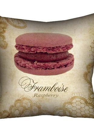 Подушка з принтом габардинова macaroon framboise 40x40 (4p_swe018)