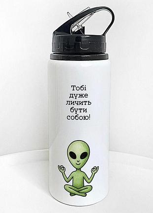 Пляшка для води з трубочкою тобі дуже личить бути собою! 600 мл (plv_25a064)