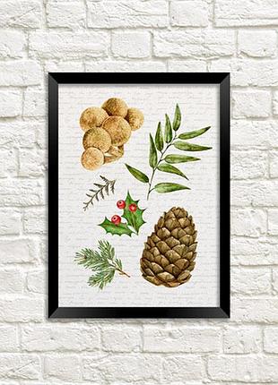 Постер в рамке шишка 15x21 см, a5 (mt5_21ng012_bl)