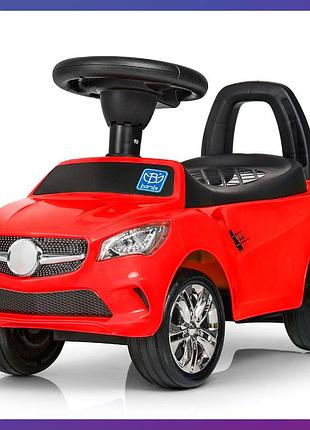 Детский толокар каталка mercedes на колесах с резиновым покрытием bambi m 3147c-3 красная