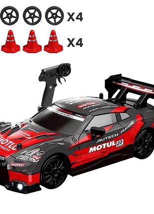 Машинка для дрифта nissan gt-r 20 км/ч. полный привод. дополнительные колеса. фары