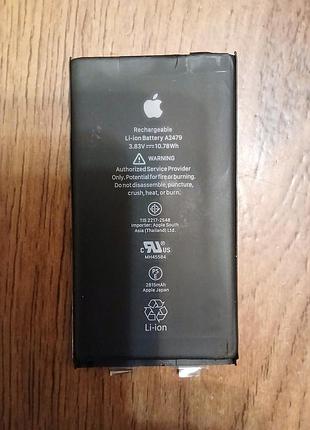 Б/у оригінальний акумулятор a2479 (батарея, акб) для iphone 12 /12pro (2815 mah) без контролера