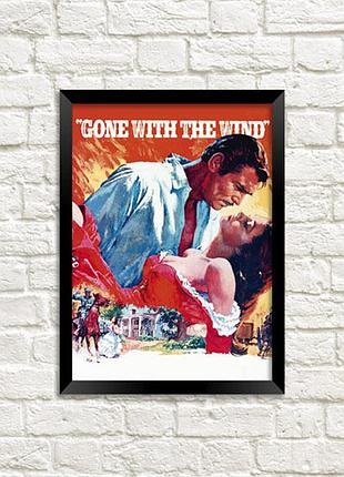 Постер в рамке gone with the wind 30x42 см, a3 (mt3_21l012_bl)