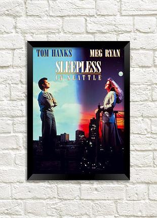 Постер в рамке sleepless in seattle 15x21 см, a5 (mt5_21l006_bl)