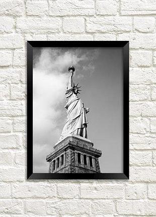 Постер в рамці статуя свободи 15x21 см, a5 (mt5_art023_bl)