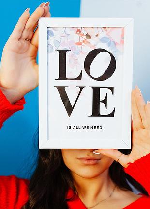 Постер в рамке love is all we need 21х30см, a4 (wmt4_20l006)