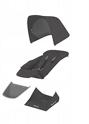 Комплект текстиля для коляски cидение greentom reversible d charcoal лимитированный серый