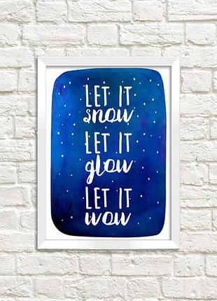 Постер в рамці let it snow 15x21 см, a5 (wmt5_21ng004_wh)