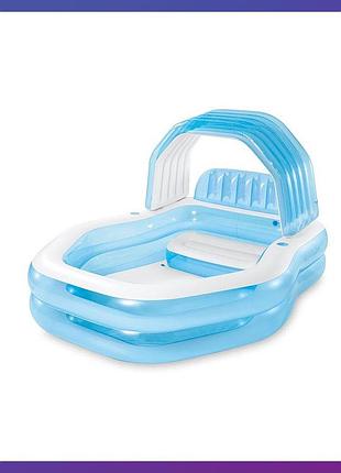Детский надувной бассейн intex 57186 (229х 191 х 135 см) морской берег