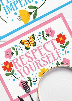 Сервировочная салфетка под тарелку respect yourself 40х27 см, 2 шт (srvs_r_24a004)
