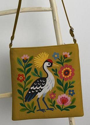 Сумка женская taystra пташка з чубчиком 30x29 см (tai_25l017)