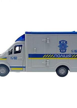 Машинка тк-73429 (24) "авто експерт", "поліція", озвучування українською мовою, інерція, звук, підсвічування, вірші, пісні, звук