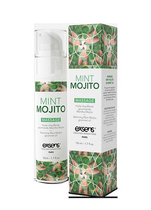 Зігрівальна масажна олія з ароматом м'яти exsens mojito, 50 мл.