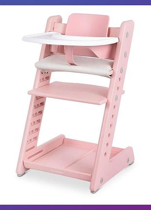 Детский стульчик для кормления с регулировкой высоты el camino me 1101 stage pink розовый