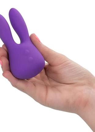 Клиторальный вибратор с ушками mini marvels silicone marvelous bunny від calexotics, 14,5 см. 2