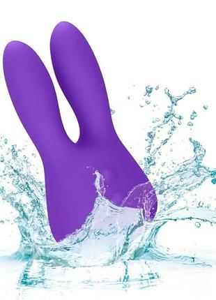 Клиторальный вибратор с ушками mini marvels silicone marvelous bunny від calexotics, 14,5 см. 3