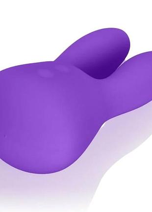 Клиторальный вибратор с ушками mini marvels silicone marvelous bunny від calexotics, 14,5 см. 6