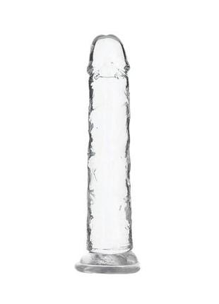 Фалоімітатор addiction - crystal vertical dong 7”+ віброкуля в подарунок, 17,8х3,5 см. 2