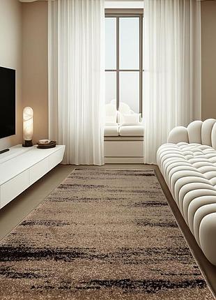 Килим 1.5 х 3.0 м бежево-коричневий espresso beige / d.brown 02576a