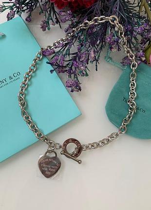 Сердце подвеска цепь на шею тиффани tiffany / мешочек тиффани