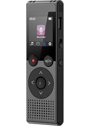 Диктофон qiuoio v12 128gb голосовая активация 1536 кбит/с перезаряжаемое устройство записи с usb-c для лекций встреч интервью