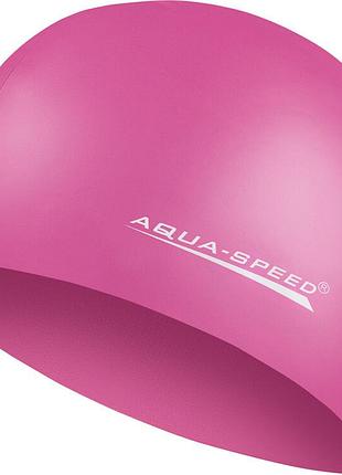 Еластична шапочка для басейну aqua speed mega 100-27 темно-рожева