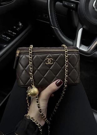 Трендова шоколадна сумка chanel