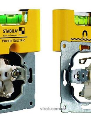 Уровень - мини stabila pocket electric для электриков, магнитный: 7 х 2 х 4 см