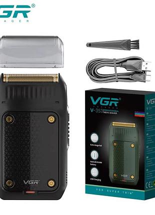 Электробритва vgr v-353 шейвер black, выдвижной триммер