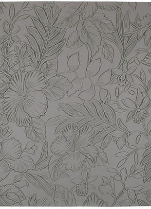 Набор 6 ковриков сервировочных "flowery" из эко-кожи 30х45см, серый (подтаречники)